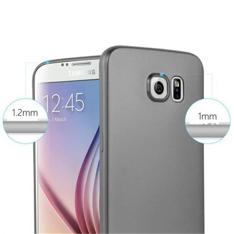 Cadorabo Hülle kompatibel mit Samsung Galaxy S6 Schutzhülle aus flexiblem TPU Silikon