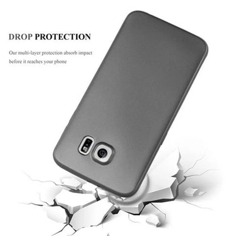 Cadorabo Hülle kompatibel mit Samsung Galaxy S6 Schutzhülle aus flexiblem TPU Silikon