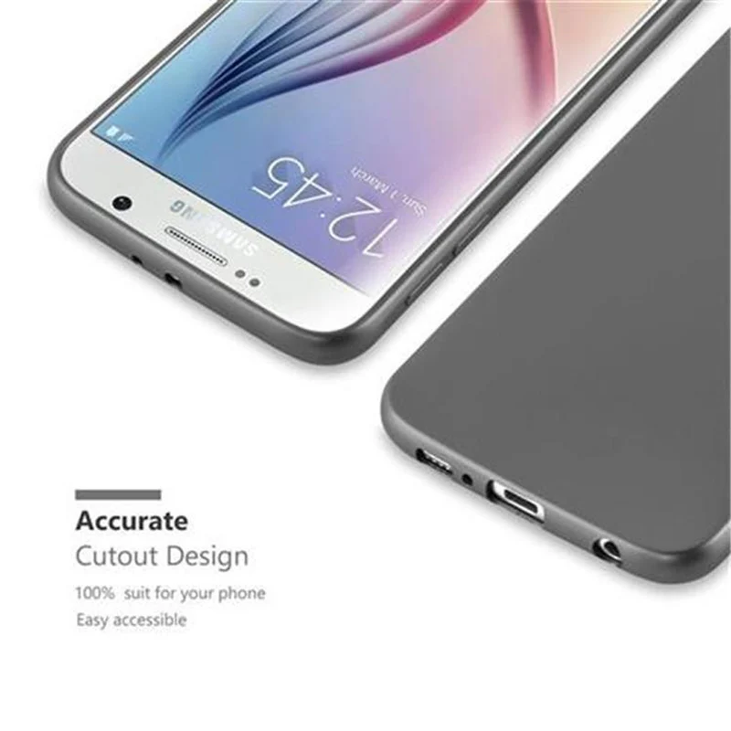 Cadorabo Hülle kompatibel mit Samsung Galaxy S6 Schutzhülle aus flexiblem TPU Silikon