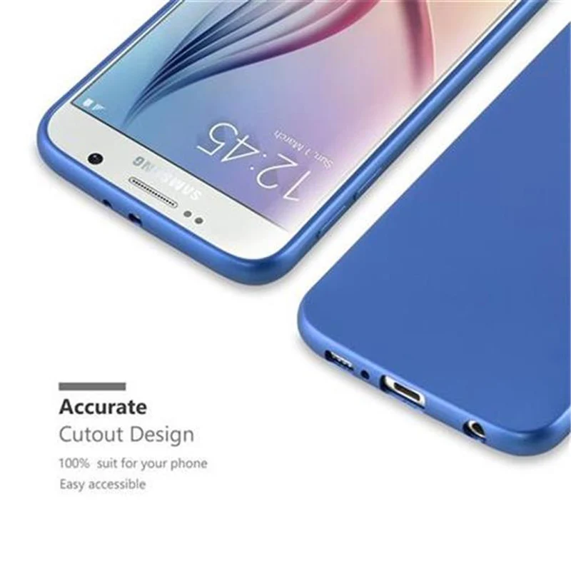 Cadorabo Hülle kompatibel mit Samsung Galaxy S6 Schutzhülle aus flexiblem TPU Silikon