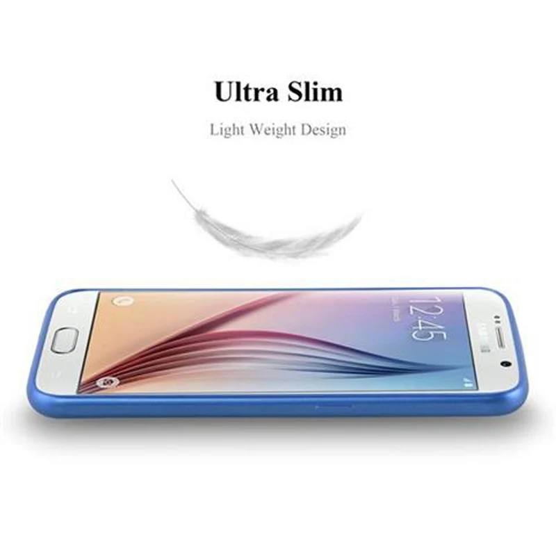 Cadorabo Hülle kompatibel mit Samsung Galaxy S6 Schutzhülle aus flexiblem TPU Silikon
