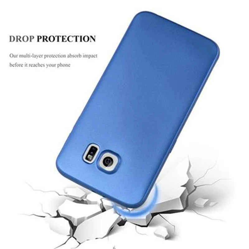 Cadorabo Hülle kompatibel mit Samsung Galaxy S6 Schutzhülle aus flexiblem TPU Silikon