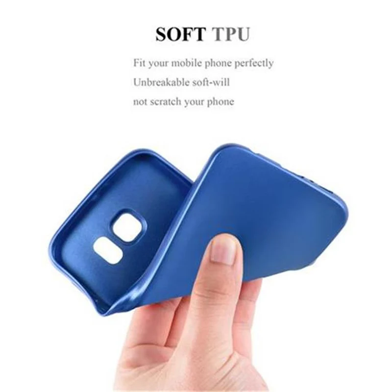 Cadorabo Hülle kompatibel mit Samsung Galaxy S6 Schutzhülle aus flexiblem TPU Silikon