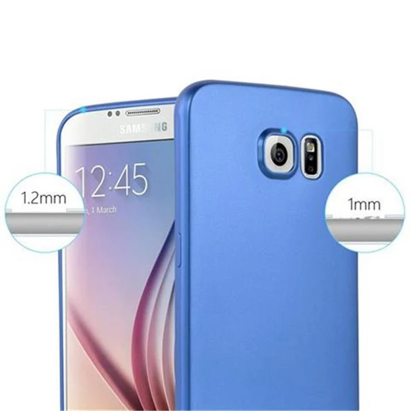 Cadorabo Hülle kompatibel mit Samsung Galaxy S6 Schutzhülle aus flexiblem TPU Silikon