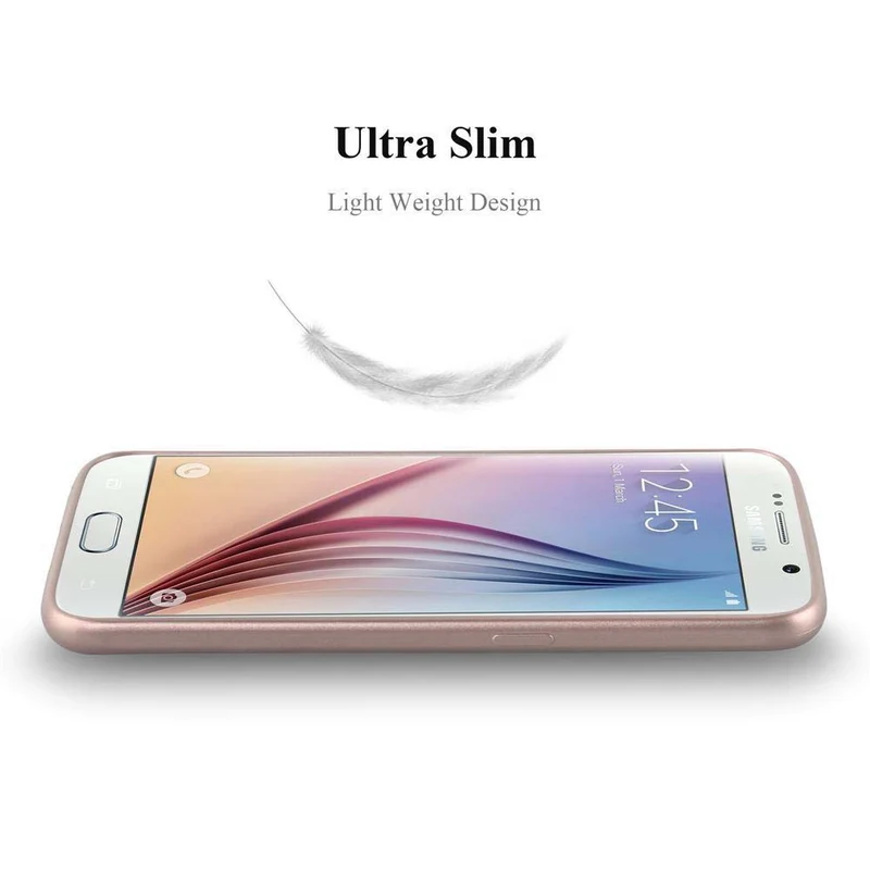 Cadorabo Hülle kompatibel mit Samsung Galaxy S6 Schutzhülle aus flexiblem TPU Silikon