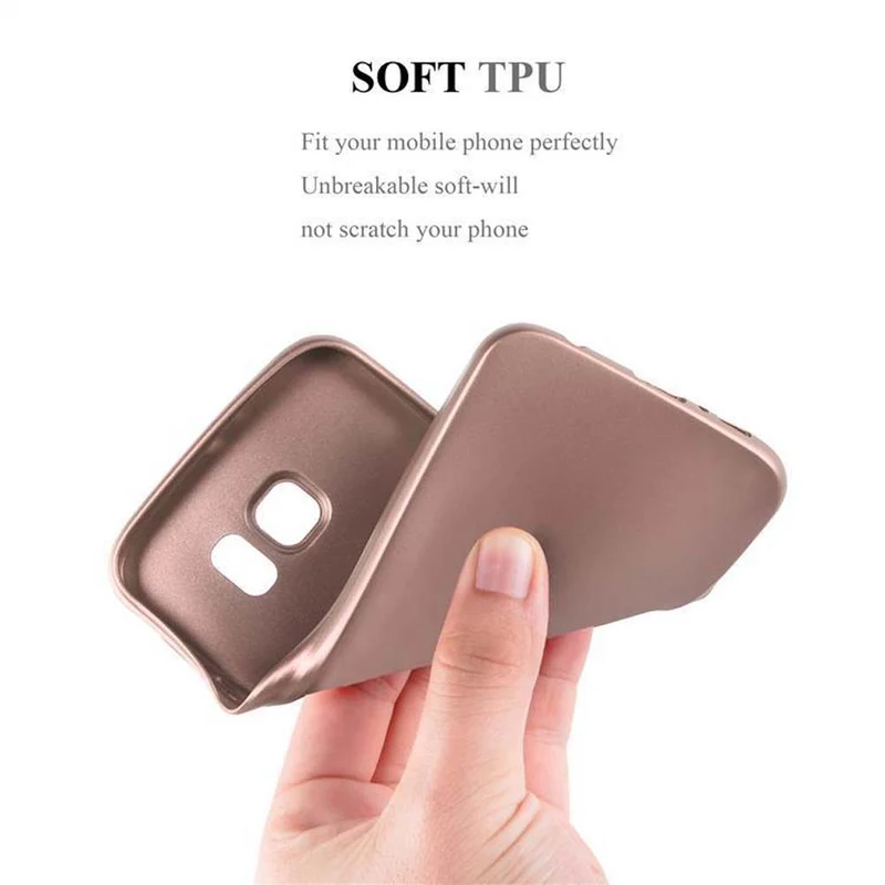 Cadorabo Hülle kompatibel mit Samsung Galaxy S6 Schutzhülle aus flexiblem TPU Silikon