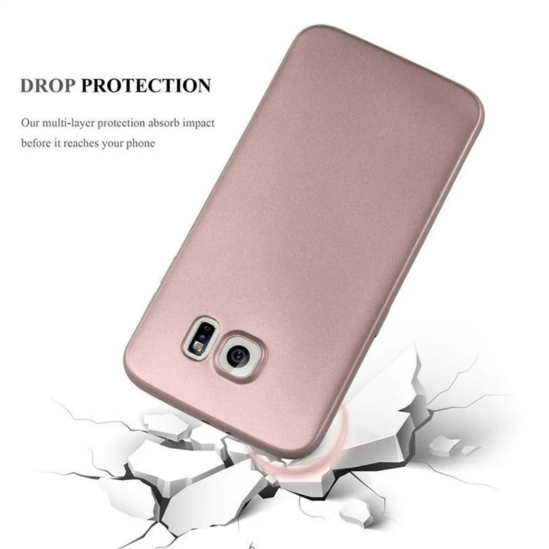 Cadorabo Hülle kompatibel mit Samsung Galaxy S6 Schutzhülle aus flexiblem TPU Silikon