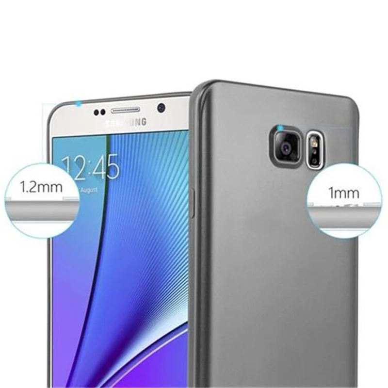 Cadorabo Hülle kompatibel mit Samsung Galaxy NOTE 5 Schutzhülle aus flexiblem TPU Silikon