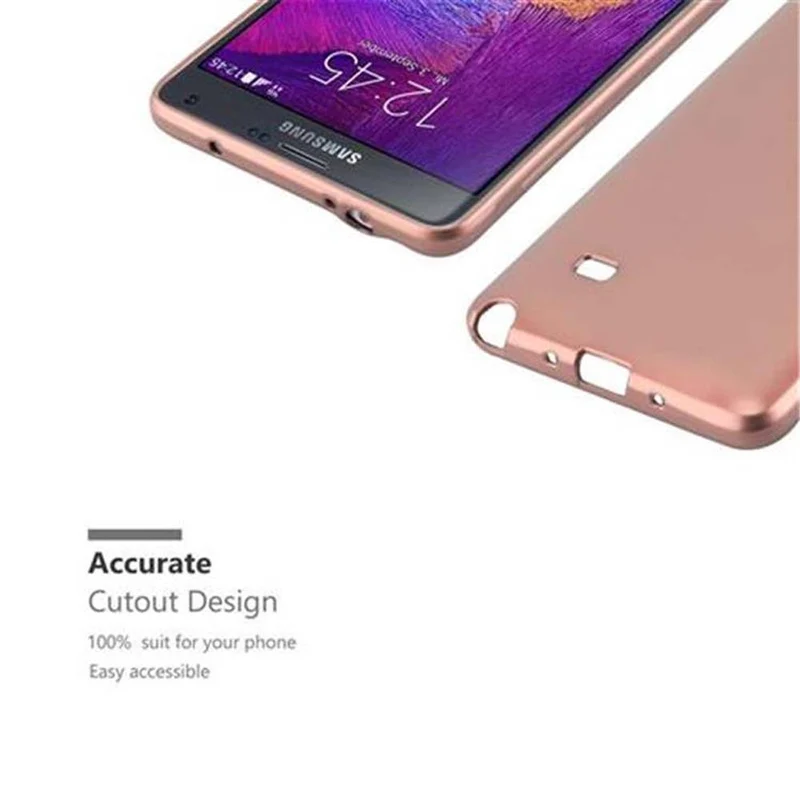 Cadorabo Hülle kompatibel mit Samsung Galaxy NOTE 4 Schutzhülle aus flexiblem TPU Silikon