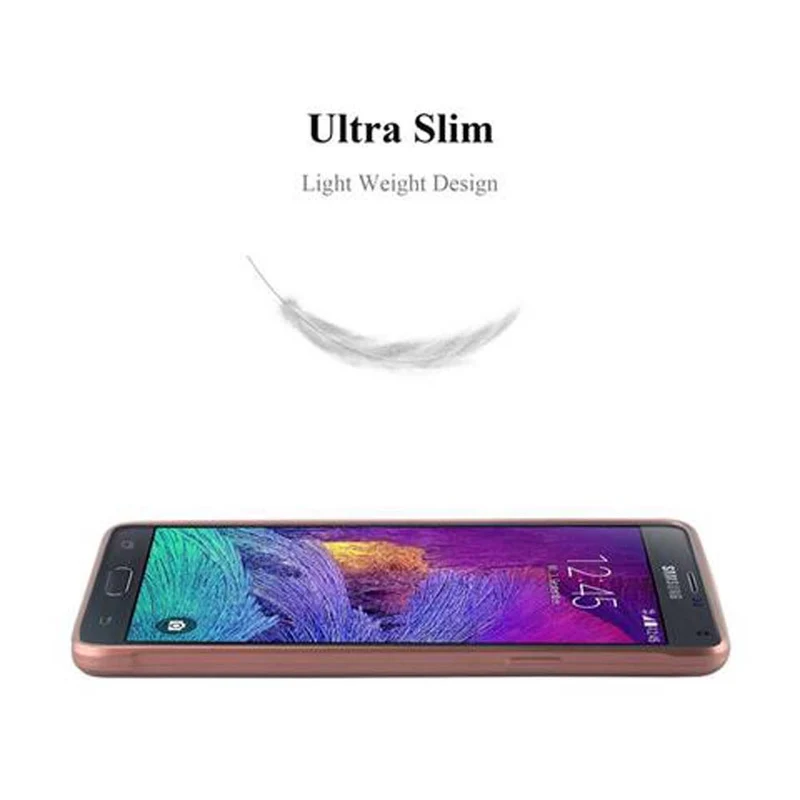 Cadorabo Hülle kompatibel mit Samsung Galaxy NOTE 4 Schutzhülle aus flexiblem TPU Silikon
