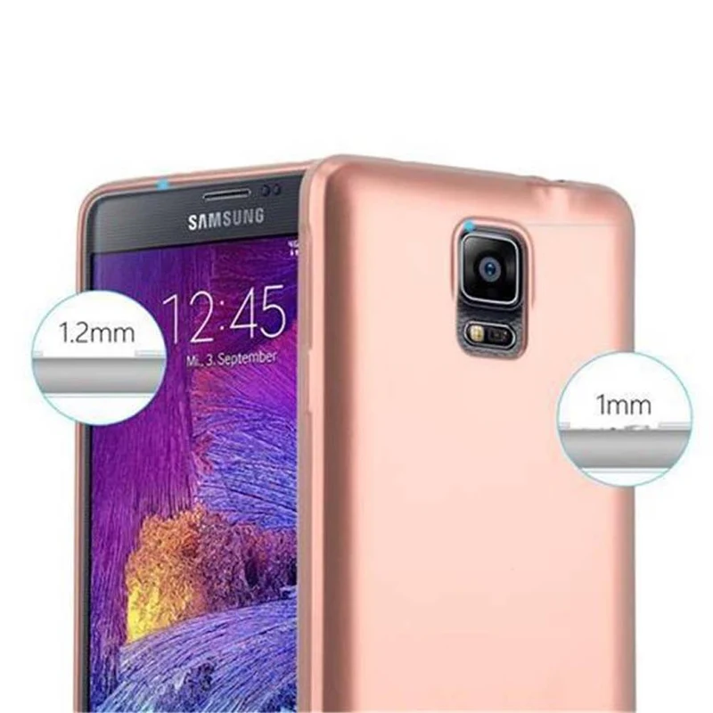 Cadorabo Hülle kompatibel mit Samsung Galaxy NOTE 4 Schutzhülle aus flexiblem TPU Silikon