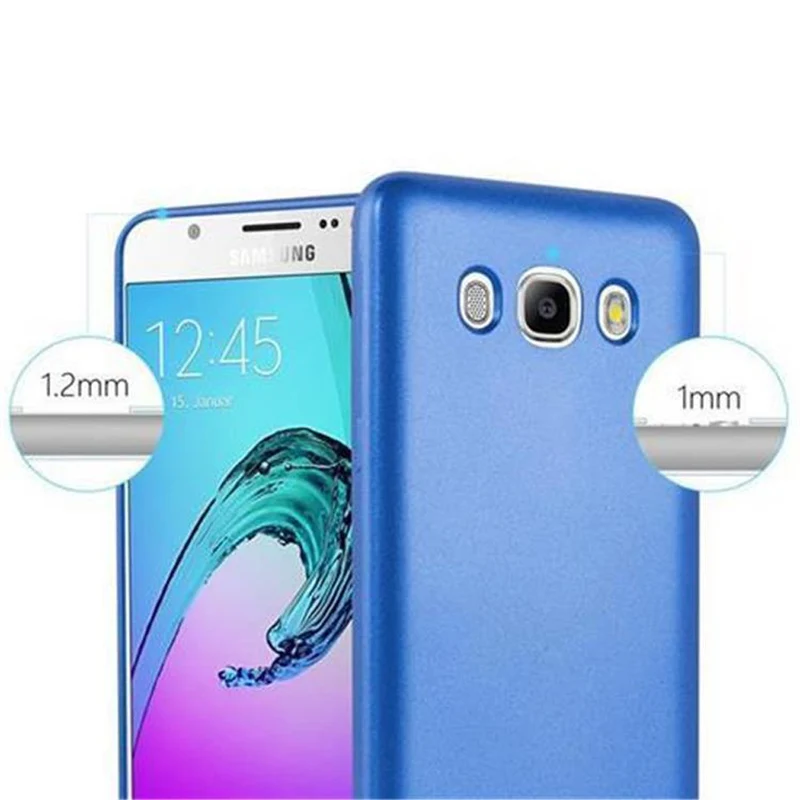 Cadorabo Hülle kompatibel mit Samsung Galaxy J7 2016 Schutzhülle aus flexiblem TPU Silikon
