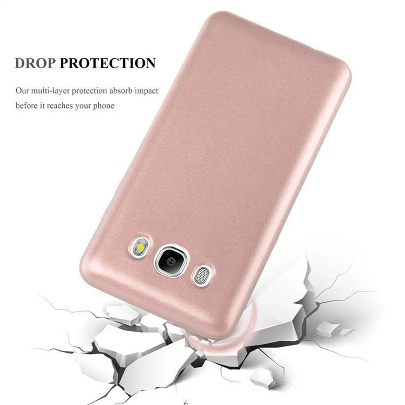 Cadorabo Hülle kompatibel mit Samsung Galaxy J7 2016 Schutzhülle aus flexiblem TPU Silikon