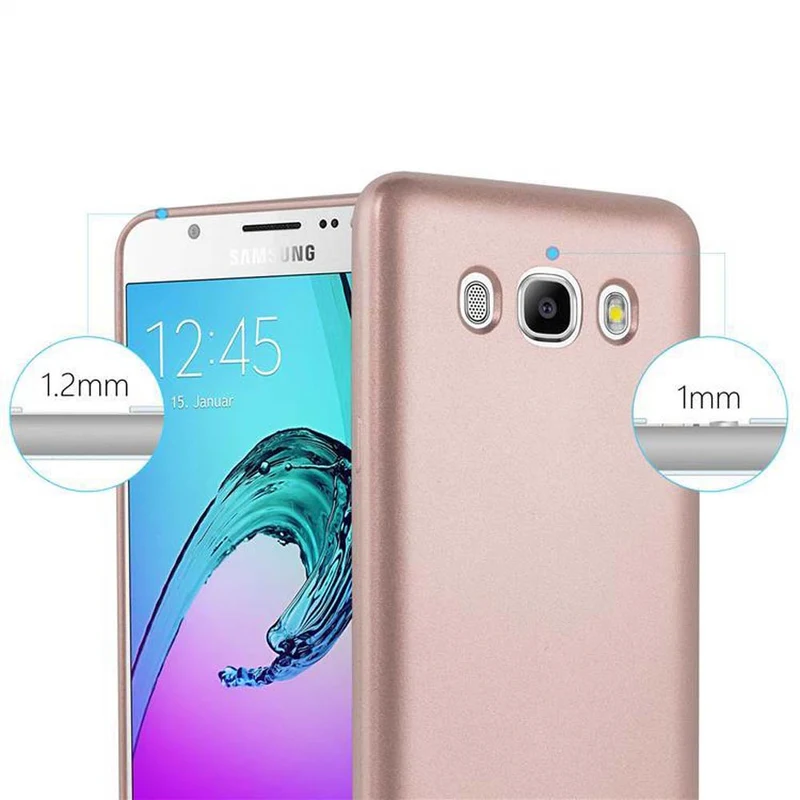Cadorabo Hülle kompatibel mit Samsung Galaxy J7 2016 Schutzhülle aus flexiblem TPU Silikon