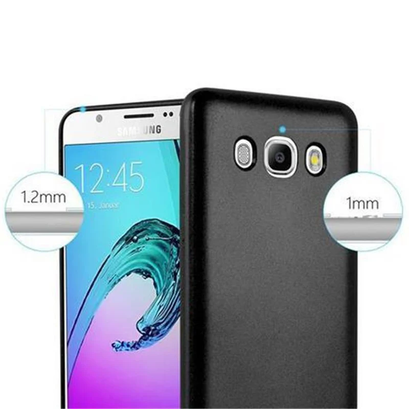 Cadorabo Hülle kompatibel mit Samsung Galaxy J5 2016 Schutzhülle aus flexiblem TPU Silikon
