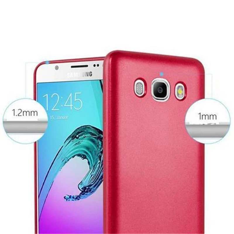 Cadorabo Hülle kompatibel mit Samsung Galaxy J5 2016 Schutzhülle aus flexiblem TPU Silikon