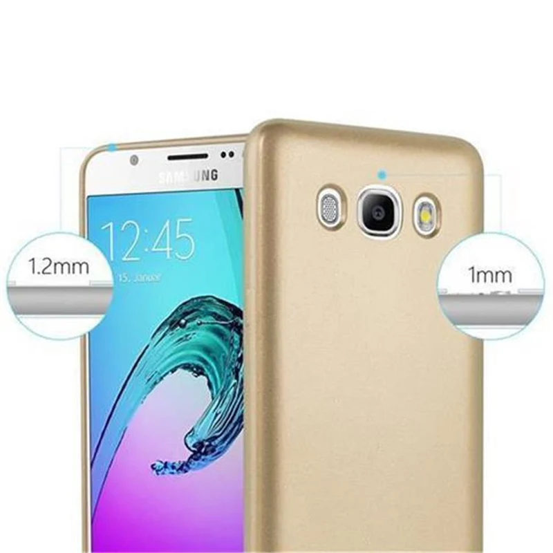 Cadorabo Hülle kompatibel mit Samsung Galaxy J5 2016 Schutzhülle aus flexiblem TPU Silikon
