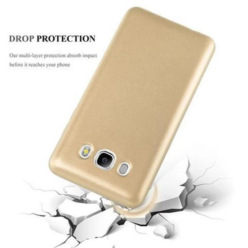 Cadorabo Hülle kompatibel mit Samsung Galaxy J5 2016 Schutzhülle aus flexiblem TPU Silikon