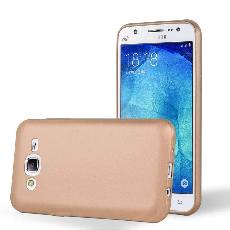 Cadorabo Hülle kompatibel mit Samsung Galaxy J5 2015 Schutzhülle aus flexiblem TPU Silikon