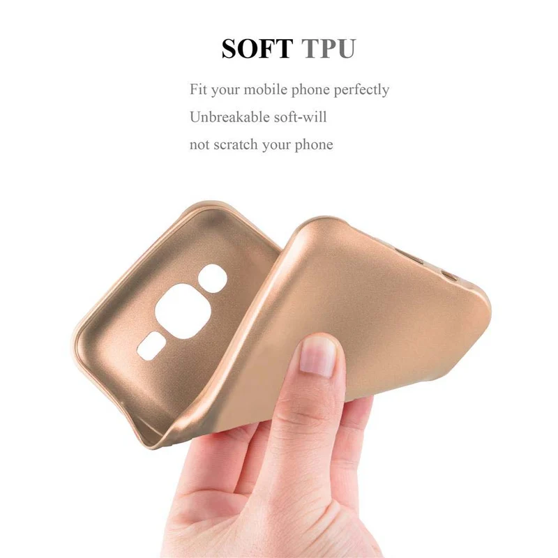 Cadorabo Hülle kompatibel mit Samsung Galaxy J5 2015 Schutzhülle aus flexiblem TPU Silikon