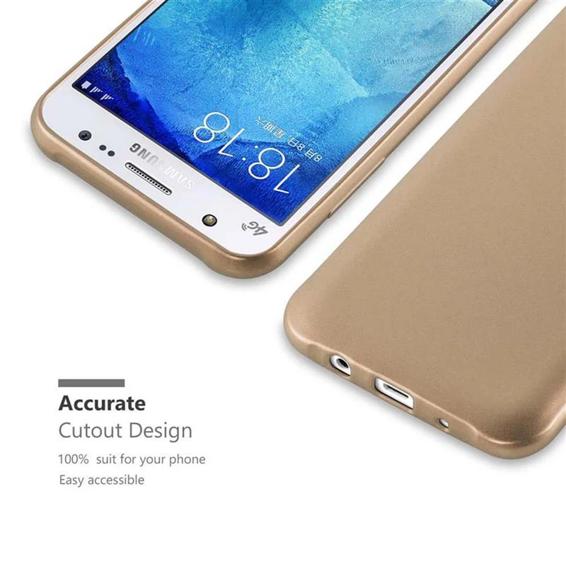 Cadorabo Hülle kompatibel mit Samsung Galaxy J5 2015 Schutzhülle aus flexiblem TPU Silikon