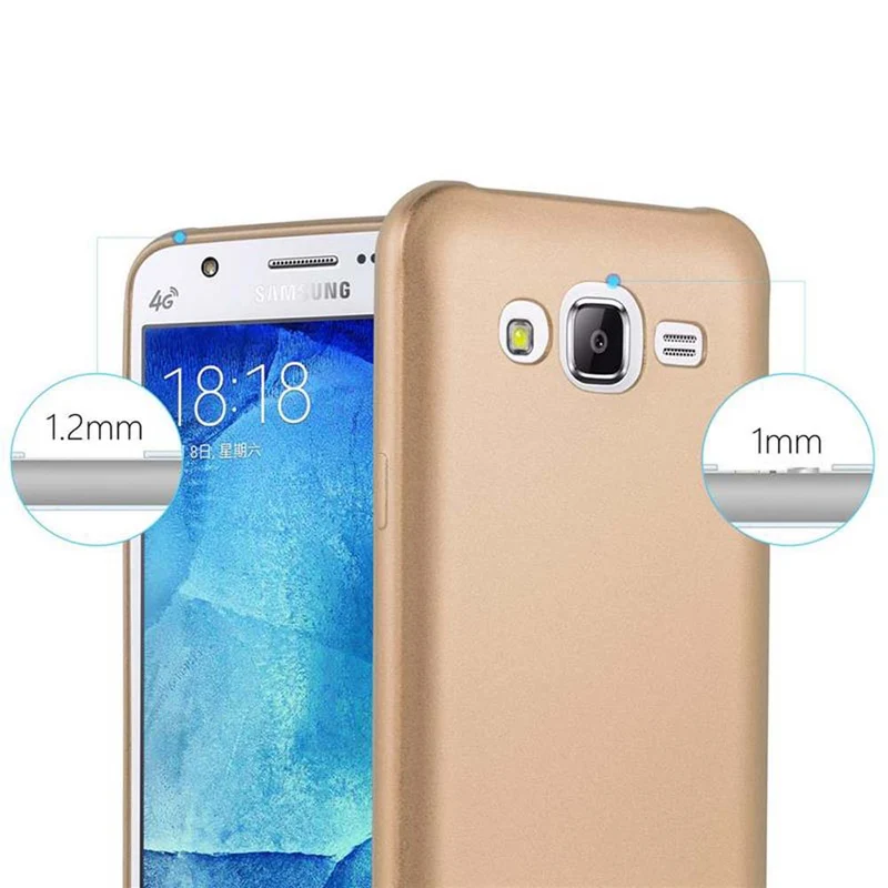 Cadorabo Hülle kompatibel mit Samsung Galaxy J5 2015 Schutzhülle aus flexiblem TPU Silikon