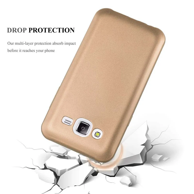Cadorabo Hülle kompatibel mit Samsung Galaxy J5 2015 Schutzhülle aus flexiblem TPU Silikon
