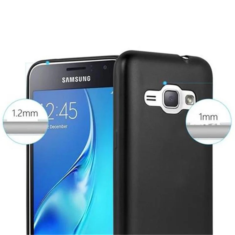 Cadorabo Hülle kompatibel mit Samsung Galaxy J1 2016 Schutzhülle aus flexiblem TPU Silikon