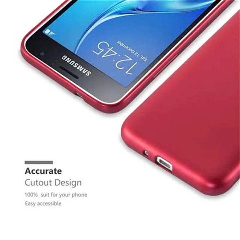 Cadorabo Hülle kompatibel mit Samsung Galaxy J1 2016 Schutzhülle aus flexiblem TPU Silikon