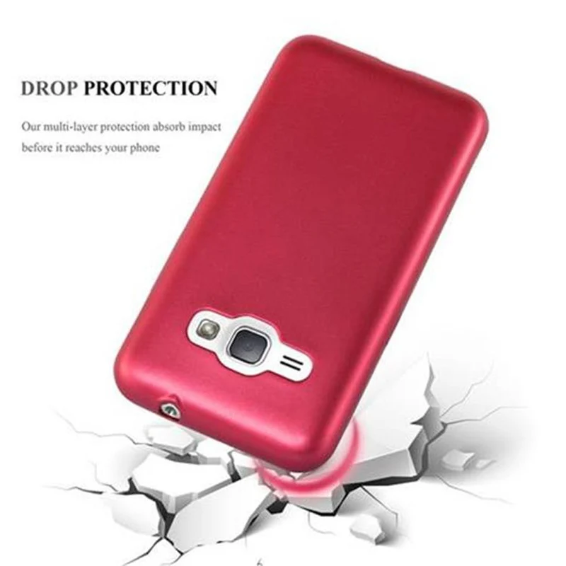Cadorabo Hülle kompatibel mit Samsung Galaxy J1 2016 Schutzhülle aus flexiblem TPU Silikon