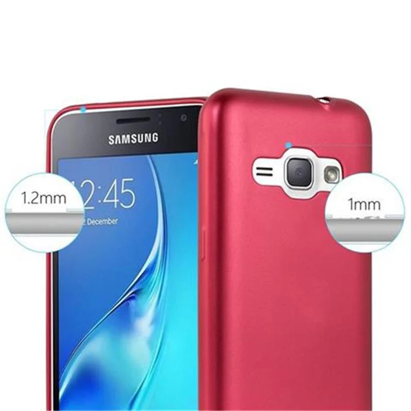 Cadorabo Hülle kompatibel mit Samsung Galaxy J1 2016 Schutzhülle aus flexiblem TPU Silikon