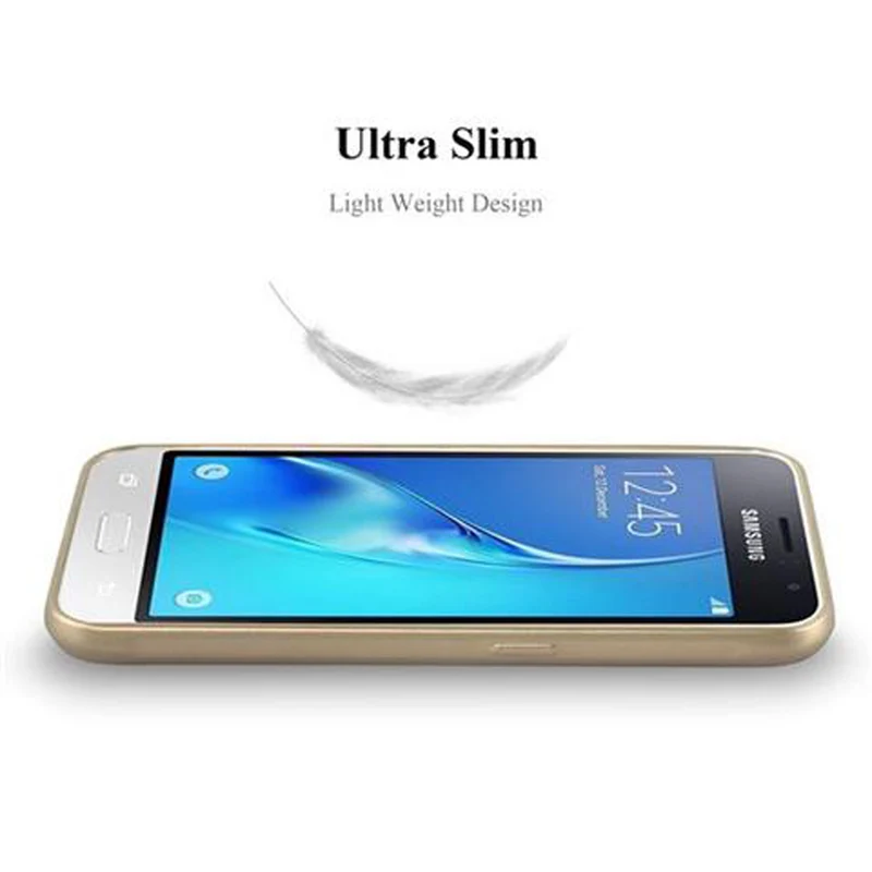Cadorabo Hülle kompatibel mit Samsung Galaxy J1 2016 Schutzhülle aus flexiblem TPU Silikon