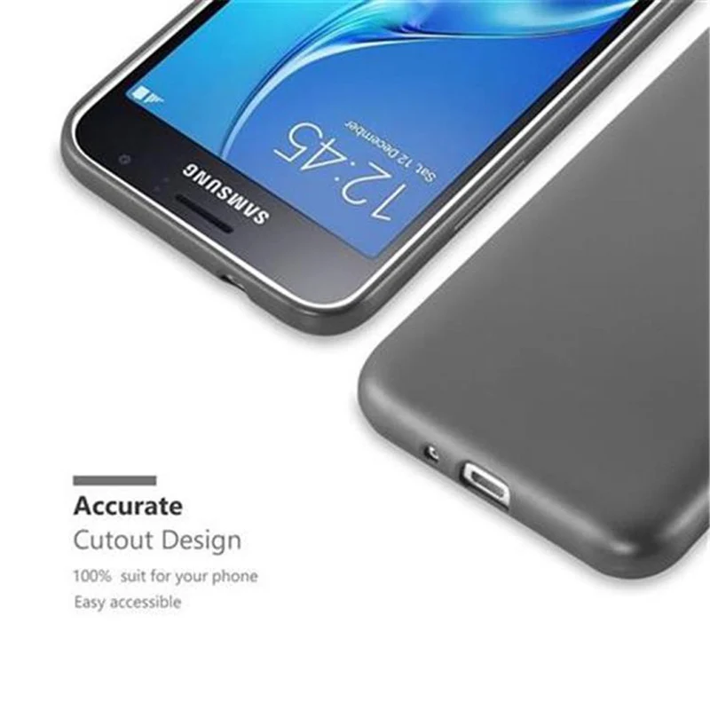Cadorabo Hülle kompatibel mit Samsung Galaxy J1 2016 Schutzhülle aus flexiblem TPU Silikon