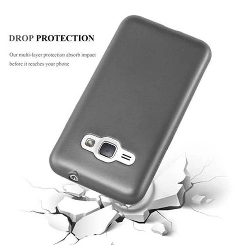 Cadorabo Hülle kompatibel mit Samsung Galaxy J1 2016 Schutzhülle aus flexiblem TPU Silikon