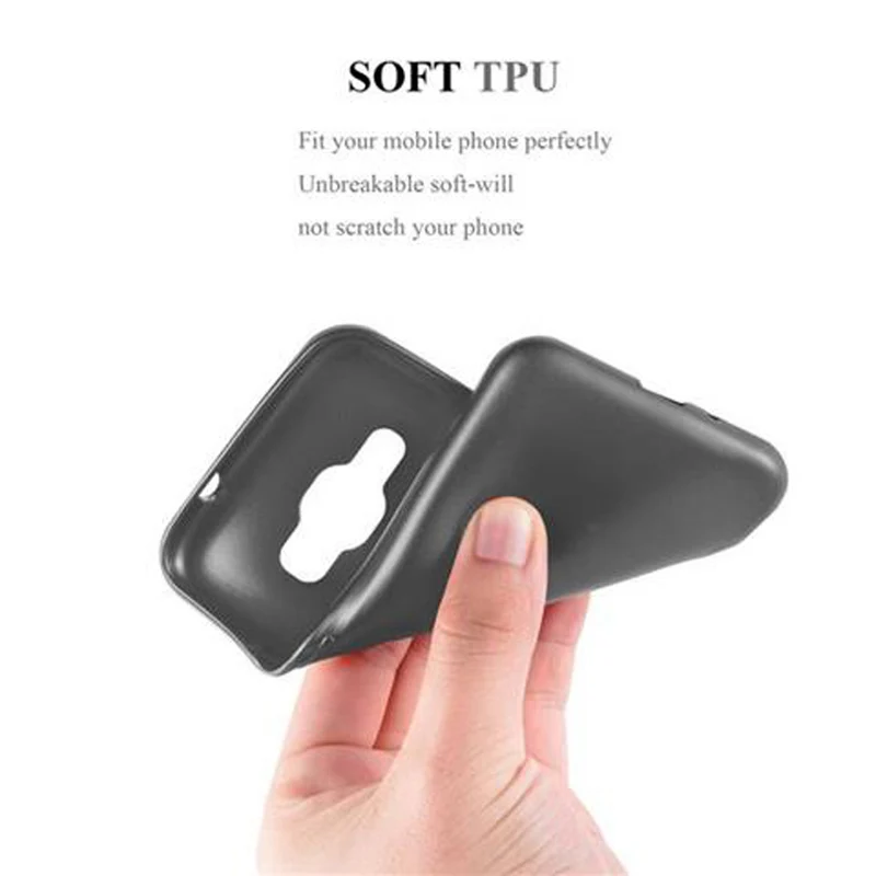 Cadorabo Hülle kompatibel mit Samsung Galaxy J1 2016 Schutzhülle aus flexiblem TPU Silikon