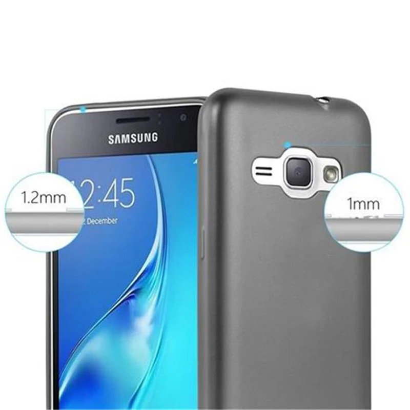 Cadorabo Hülle kompatibel mit Samsung Galaxy J1 2016 Schutzhülle aus flexiblem TPU Silikon