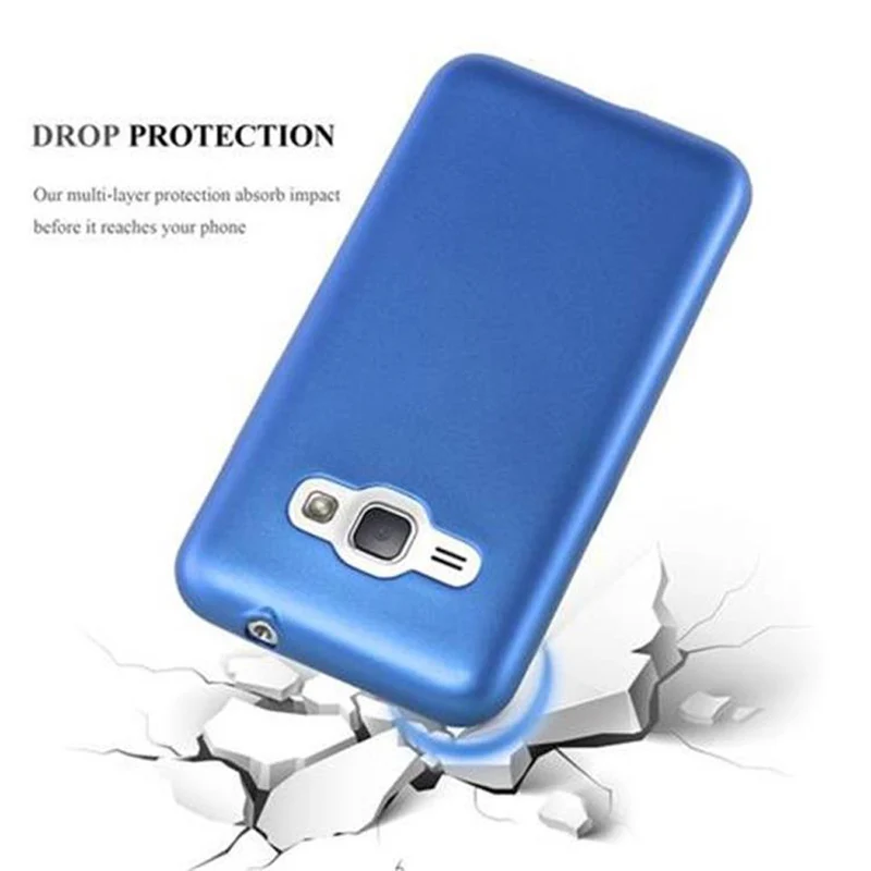 Cadorabo Hülle kompatibel mit Samsung Galaxy J1 2016 Schutzhülle aus flexiblem TPU Silikon