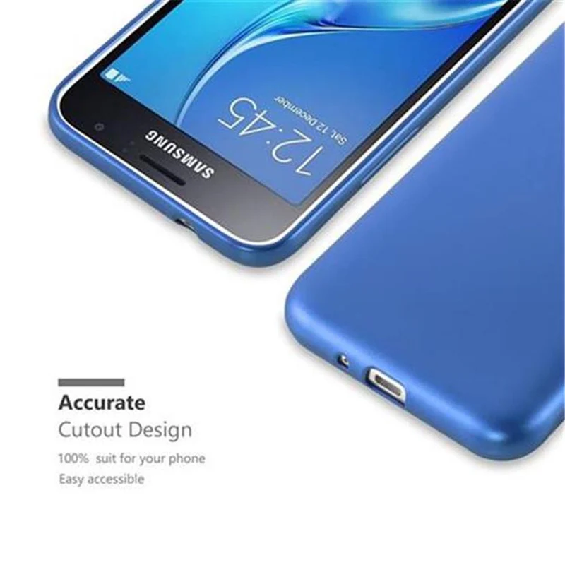 Cadorabo Hülle kompatibel mit Samsung Galaxy J1 2016 Schutzhülle aus flexiblem TPU Silikon