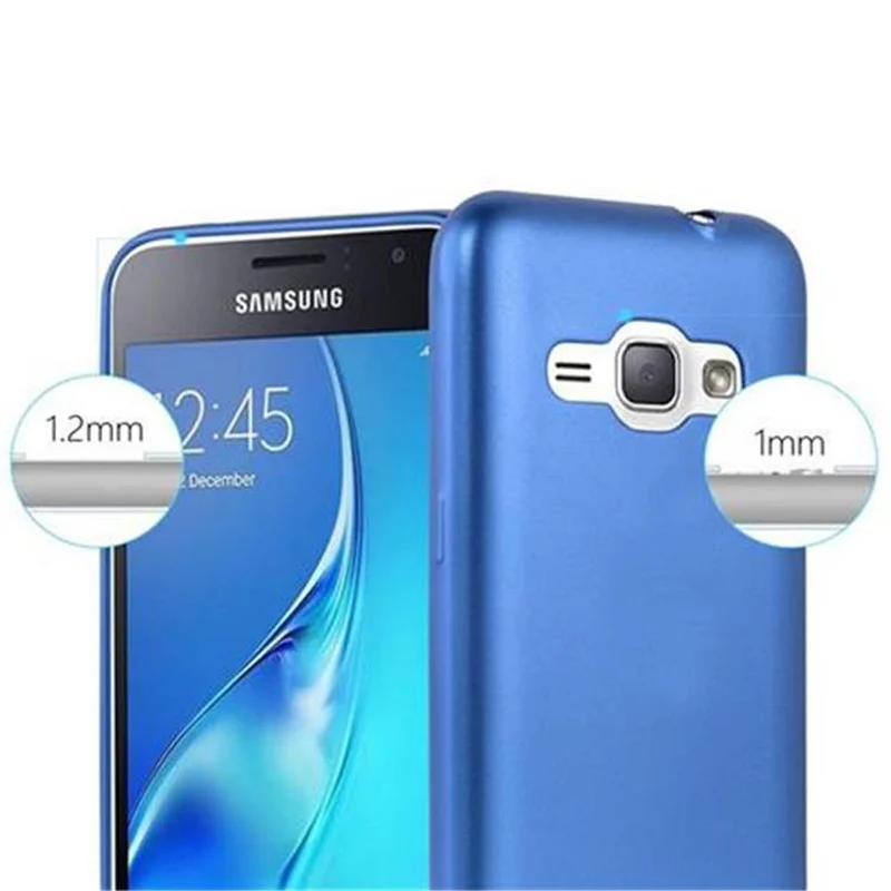 Cadorabo Hülle kompatibel mit Samsung Galaxy J1 2016 Schutzhülle aus flexiblem TPU Silikon