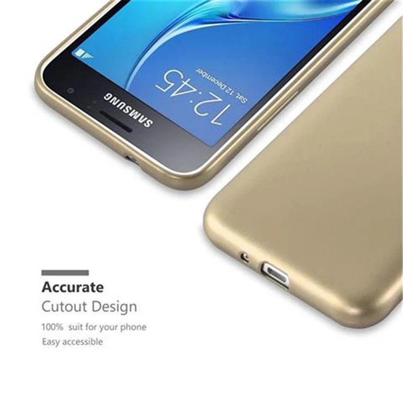Cadorabo Hülle kompatibel mit Samsung Galaxy J1 2015 Schutzhülle aus flexiblem TPU Silikon