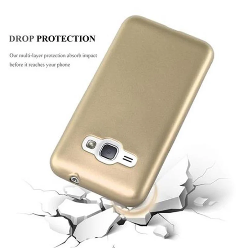 Cadorabo Hülle kompatibel mit Samsung Galaxy J1 2015 Schutzhülle aus flexiblem TPU Silikon