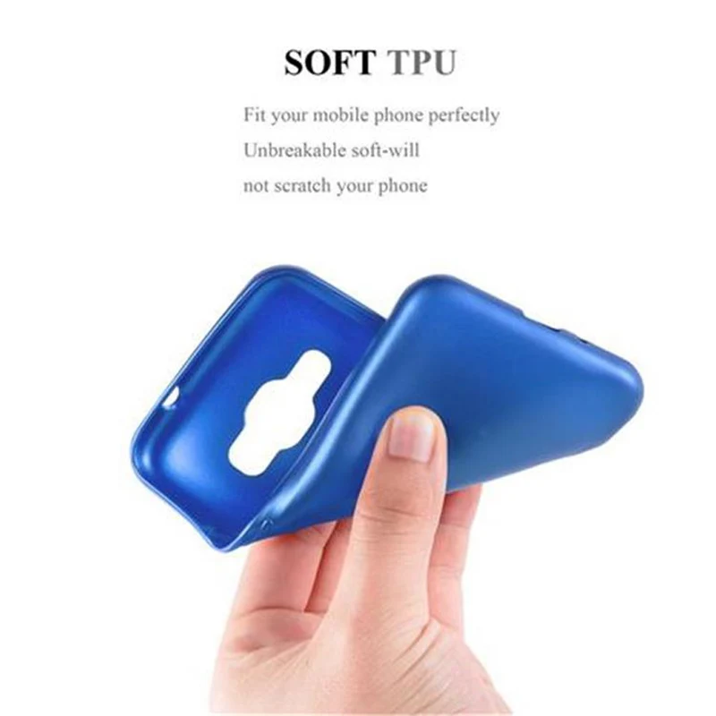 Cadorabo Hülle kompatibel mit Samsung Galaxy J1 2015 Schutzhülle aus flexiblem TPU Silikon