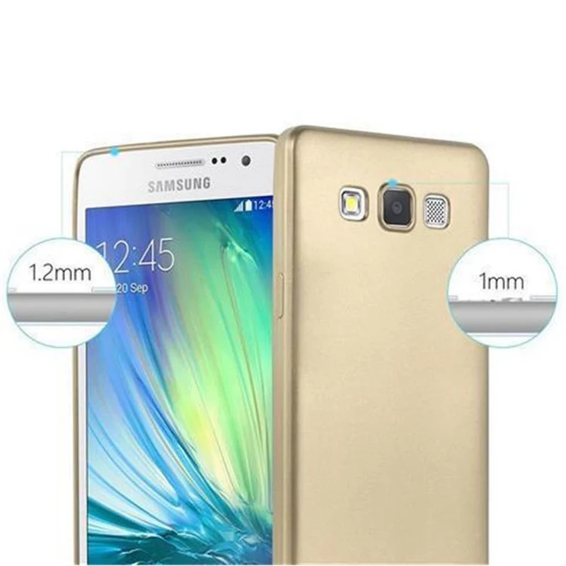 Cadorabo Hülle kompatibel mit Samsung Galaxy A5 2015 Schutzhülle aus flexiblem TPU Silikon
