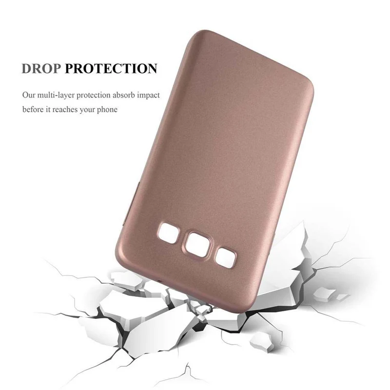 Cadorabo Hülle kompatibel mit Samsung Galaxy A3 2015 Schutzhülle aus flexiblem TPU Silikon