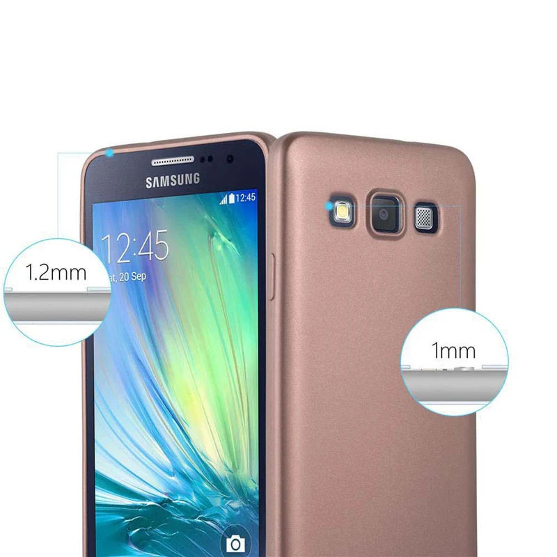 Cadorabo Hülle kompatibel mit Samsung Galaxy A3 2015 Schutzhülle aus flexiblem TPU Silikon