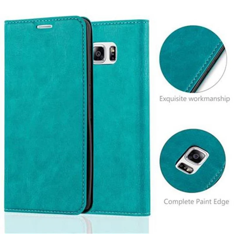 Cadorabo Hülle kompatibel mit Samsung Galaxy NOTE 5 Schutzhülle mit Magnetverschluss, Standfunktion und Kartenfach