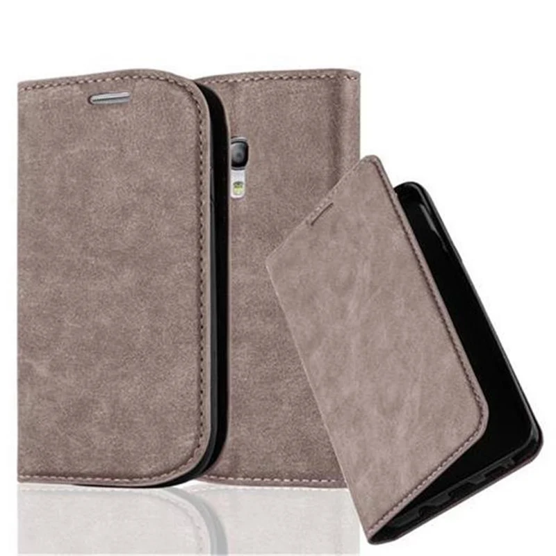 Cadorabo Hülle kompatibel mit Samsung Galaxy S3 MINI Schutzhülle mit Magnetverschluss, Standfunktion und Kartenfach