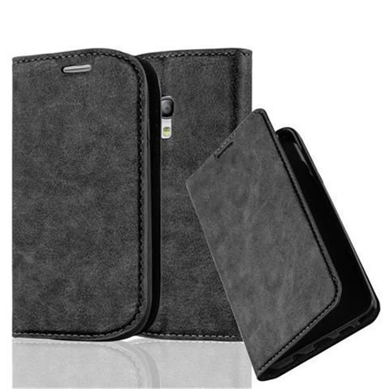 Cadorabo Hülle kompatibel mit Samsung Galaxy S3 MINI Schutzhülle mit Magnetverschluss, Standfunktion und Kartenfach