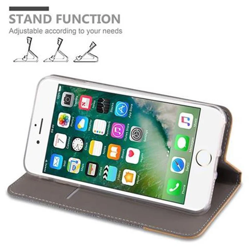Cadorabo Hülle kompatibel mit Apple iPhone 7 PLUS / 7S PLUS / 8 PLUS Schutzhülle mit Magnetverschluss, Standfunktion und Kartenfach