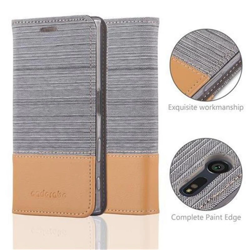 Cadorabo Hülle kompatibel mit Sony Xperia X COMPACT Schutzhülle mit Magnetverschluss, Standfunktion und Kartenfach